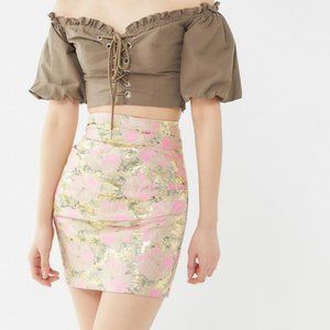 Bec + Bridge Meet You At The Disco Jacquard Skirt
